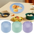 thumbnail image 1 of Reusable Plastic Dinner Plates Set, Dishwasher & Microwave Safe, Impregnable, Everyday Kitchen & Outdoor Use, 5-Piece, Durable, Family & Travel Ready Akmoler | Blue, 1 of 8