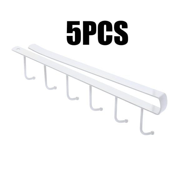 5PCS Door Hook Hanger Over Cabinet Coat Hooks Kitchen Behind Rack Organizer The Clothing,Hanging Organizer