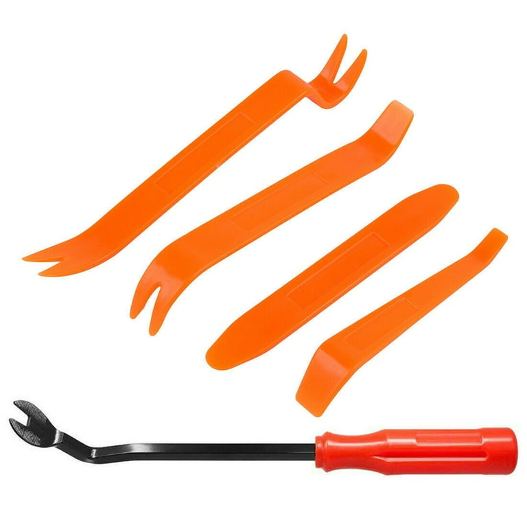 5PCS Door Pry Panel Car Trim Removal Tool Kit Clip Plastic Fastener Remover