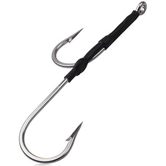5PCS Double Hook Rig for Trolling and Chunking Saltwater Double Trolling Hooks
