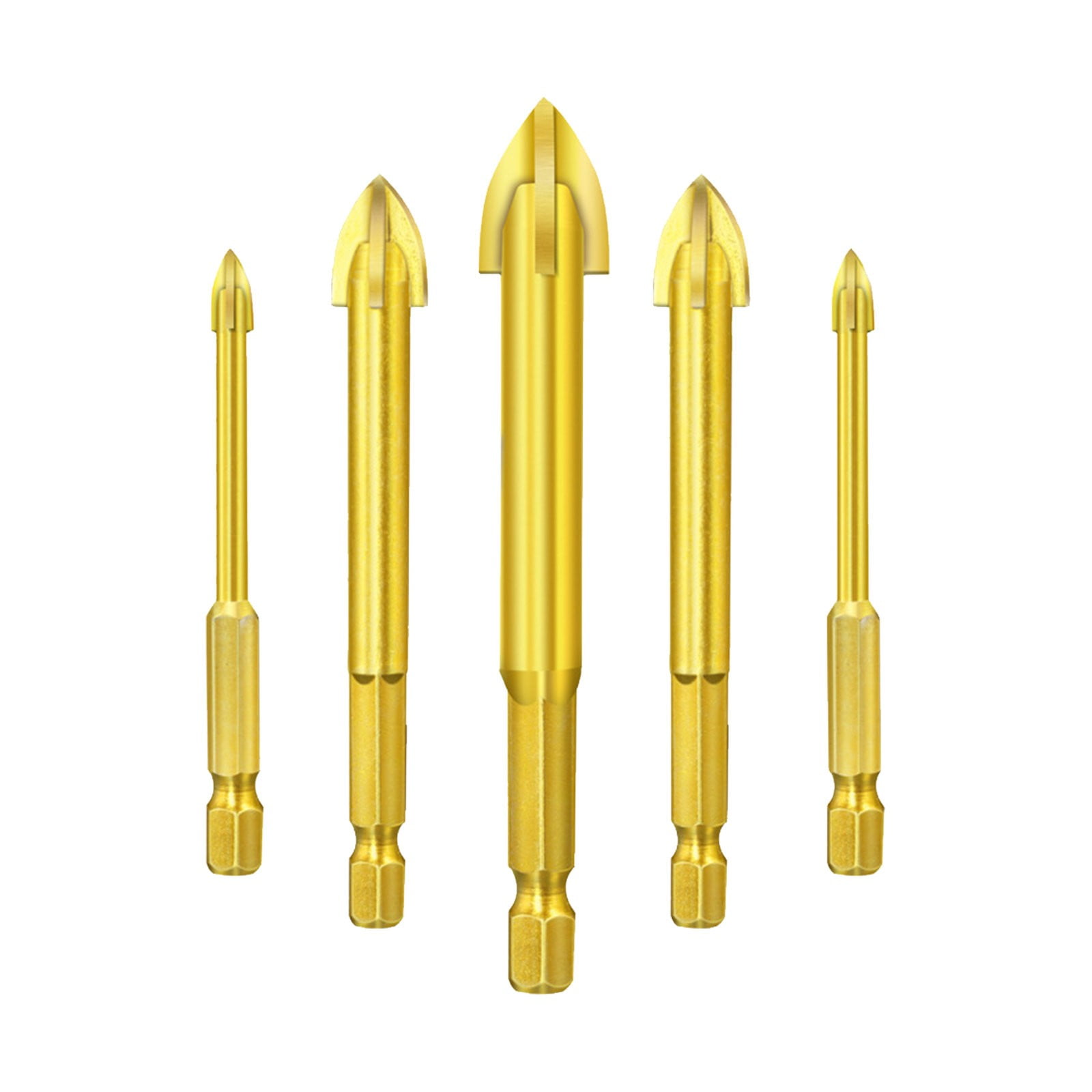 5PCS Efficient Universal Drilling Tool Multi Function Triangle Alloy