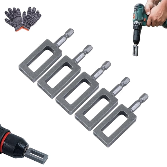 5PCS Electric Drill Wire Twisting Tool, Heavy Duty Wire Twister for Drill with 1/4" Hex Shank, Power Drill Attachment for Wire Twisting, Fencing, And Construction (11 Gauge)