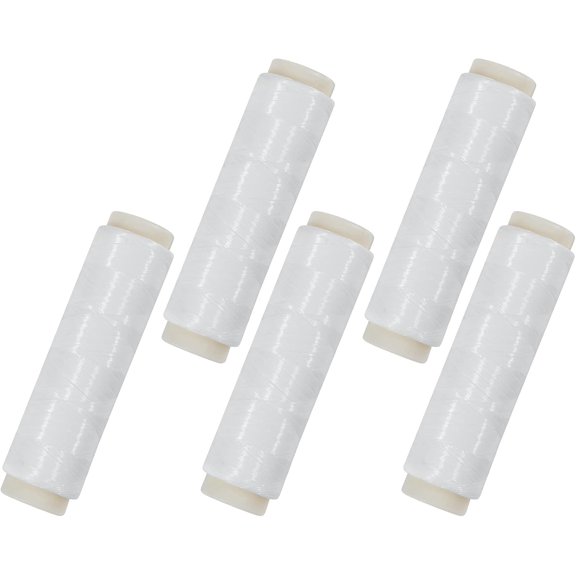 5PCS Fishing Bait Elastic Thread Nylon Invisible Magic Fishing Line, Baits Wrap Thread 0.2mm 656FT Per Spool No Knots Required Bait Keeper Stretchy Clear String for Salmon Sturgeon Catfish