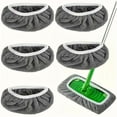 thumbnail image 1 of 5PCS Fleece Flat Mop Replacement Pads - Wet & Dry Microfiber Mop Cloth Covers, Reusable Washable Mop Pads for Household Flat Mops (Mop Not Included), 1 of 8