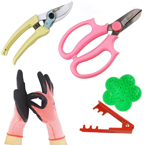 5PCS Floral Scissors Tool Set With Ergonomic Handle For Pruning Flowers