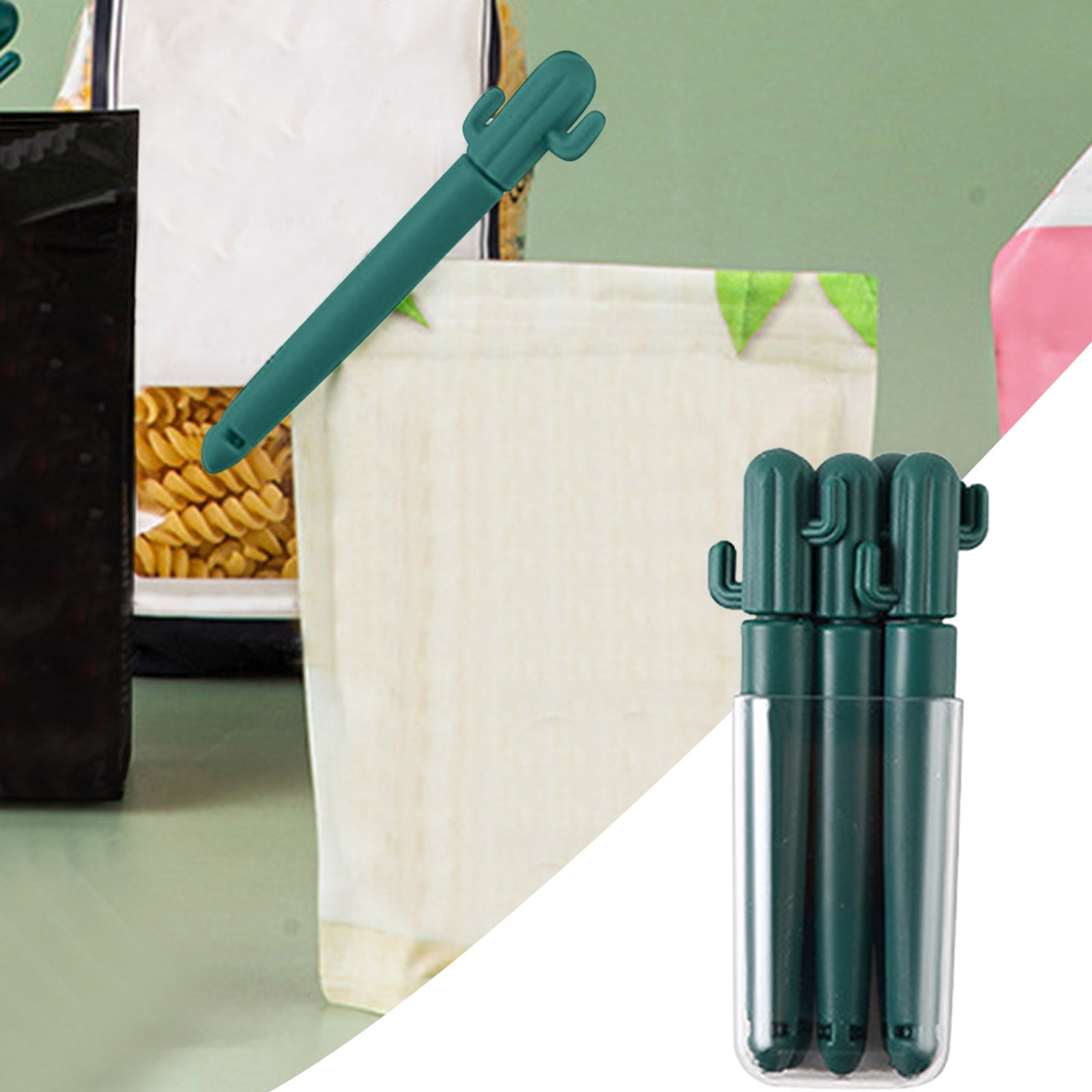 5PCS Food Clip Snack Bag Sealing Sealer Cactus Food Sealing Clip