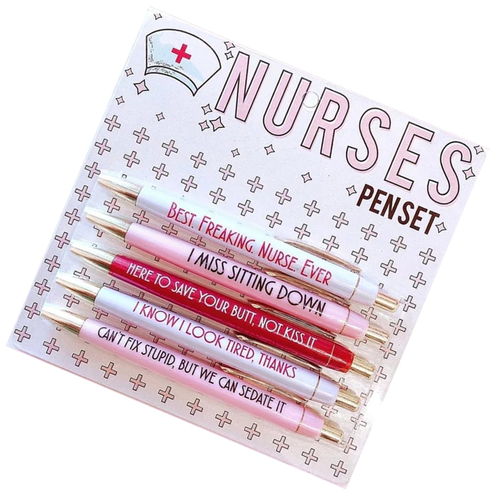 24 Pcs Funny Gifts Set Sarcastic Sayings Notebooks Funny Pens Humorous  Notepads Cute Funny Journal Ballpoint Pens for Women Nurse Teachers Office