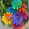 thumbnail image 1 of 5PCS Garden Decor, Outdoor Flower Garden Stake, 12" Outdoor Waterproof Metal Art Stick Flowers Decor for Women Halloween Metal Stakes for Garden,Lawn,Patio (Random Colors), 1 of 10