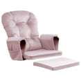 thumbnail image 1 of 5PCS Glider Rocker Replacement Cushions Thick Soft Glider Cushions Replacement Set with Ottoman Cushion and Storage Pockets, Light Pink, 1 of 7