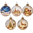 thumbnail image 1 of 5PCS Glowing Christmas Ornaments - Mini Gold Light-Up Christmas Ball Ornaments - Christmas Tree Ornament with Warm LED Light for Tree Mantel, Holiday Scene Decoration & Gift, 1 of 9