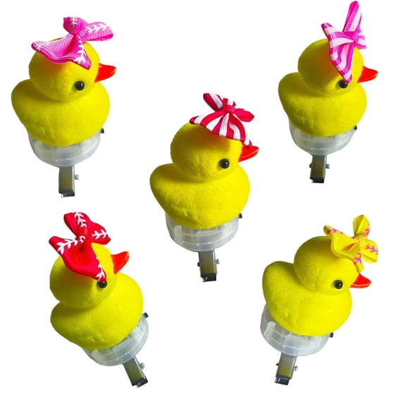 5PCS Glowing Duck Hairpin With LED Flashing Safe Lovely Hair Clip For Children