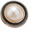thumbnail image 1 of 5PCS Gold White Pearl Buttons Fastener - Versatile Sewing Accessories for DIY Garment, Clothing, Handmade Projects, and Scrapbooking, 1 of 6