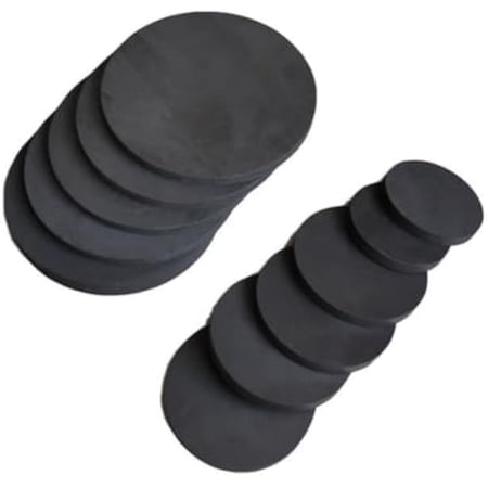5PCS Graphite Disc, High Purity Graphite Round Plate, High Strength, High Density and High Purity Graphite Round Sheet (5, Thickness 1mm, Diameter 100mm)