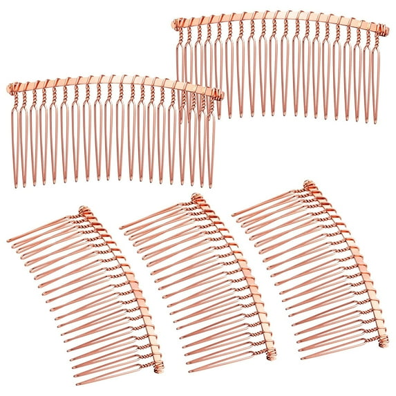 5PCS Hair Combs for Women Accessories Metal Bridal Hair Comb 20 Teeth Wedding Veil Comb Decorative for Women Girls Fine Hair