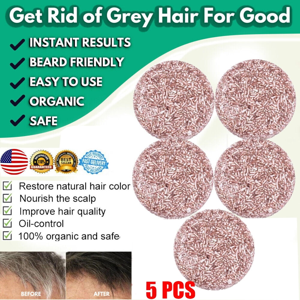 5PCS Hair Darkening Shampoo Bar, He Shouwu Darkening Shampoo Bar