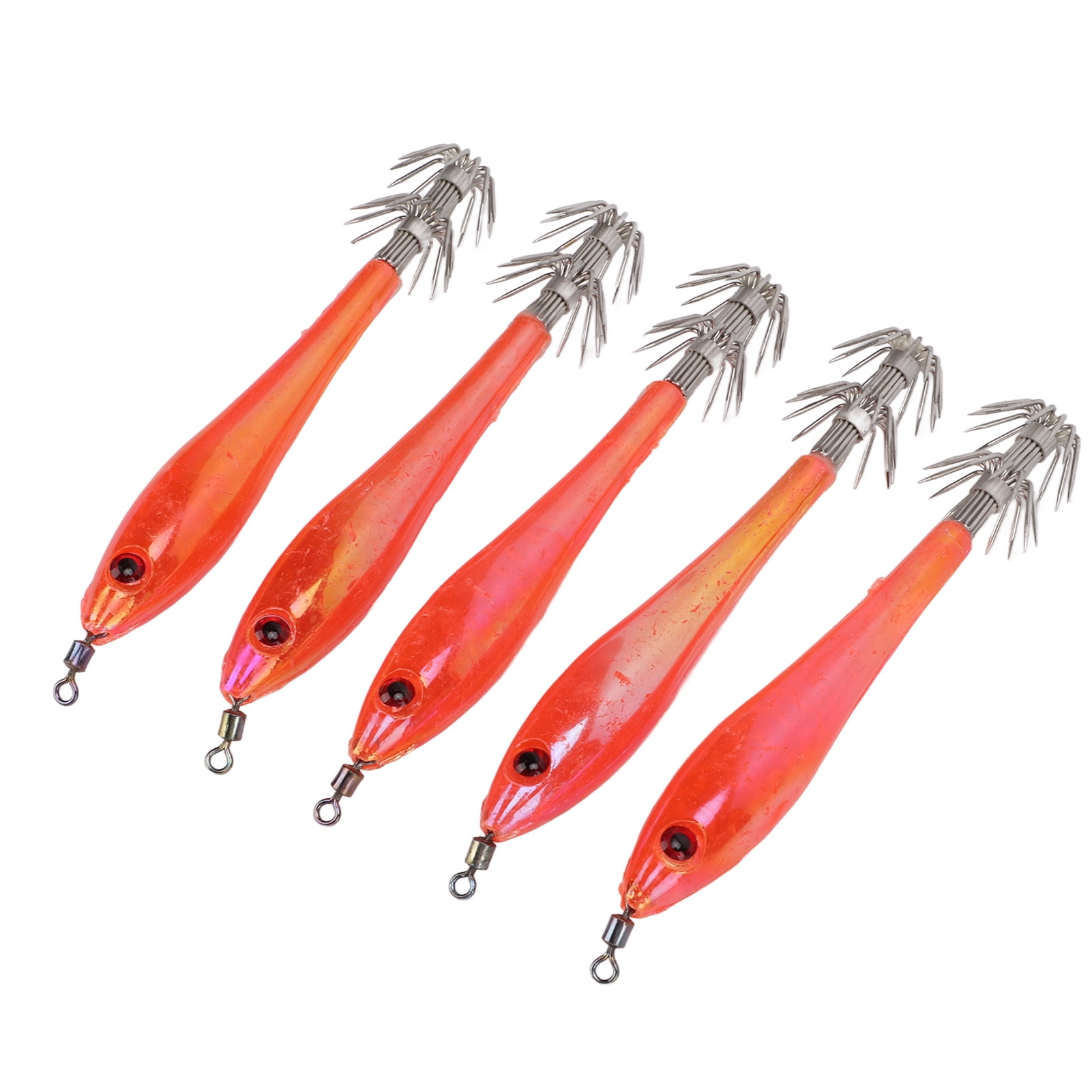 5PCS Hard Fishing Lure Simulation Squid False Bait Hooks Artificial