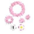 thumbnail image 1 of 5PCS Hawaiian Luau Leis Party Decorations Supplies - Tropical Tiki Flowers Necklaces Bracelets Bulk Summer Pool Decor Favors Ornaments, 1 of 6