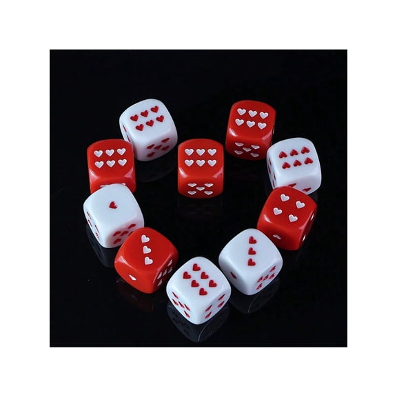 5PCS Heart Shaped Dice Perfect Gaming Accessory And Valentine s Day Gift