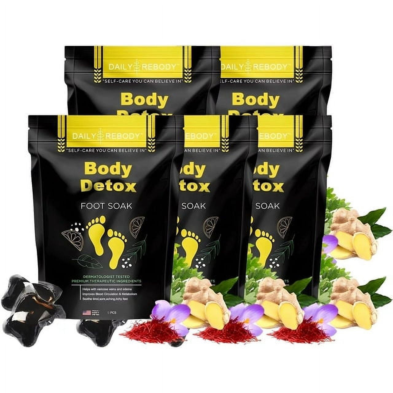 5PCS Herbal Detox and shaping Cleansing Foot Soak Beads, Body Detox