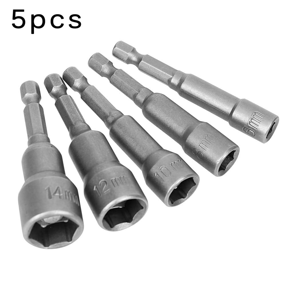 5PCS Hex Sockets Magnetic Socket Adapter Electric Screwdriver Bit 1 ...