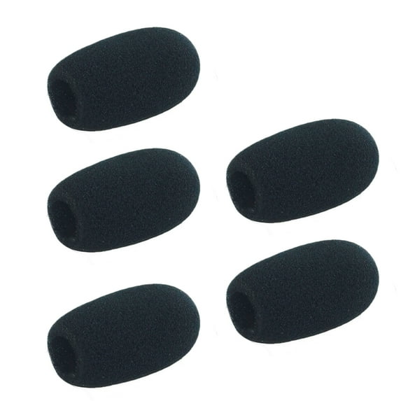 5PCS High Density Mic Windshields Foam Filter Covers for Seminar Online Meeting