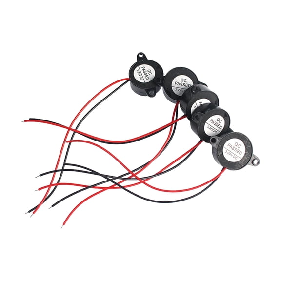 5PCS High Frequency Durability Buzzers DC3-24V High Decibel Temperature Alarm for Vehicle Systems