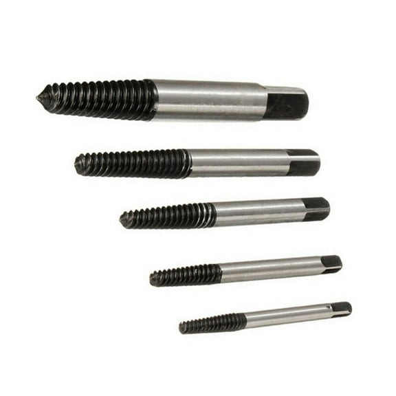 5PCS High Hardness Broken Screw Extractor Drill Bits Set, Practical Damaged Stripped Bolt Remover Guide Tools, Efficient Easy Out Fast Removal Kit for Household Mechanical Auto Repair