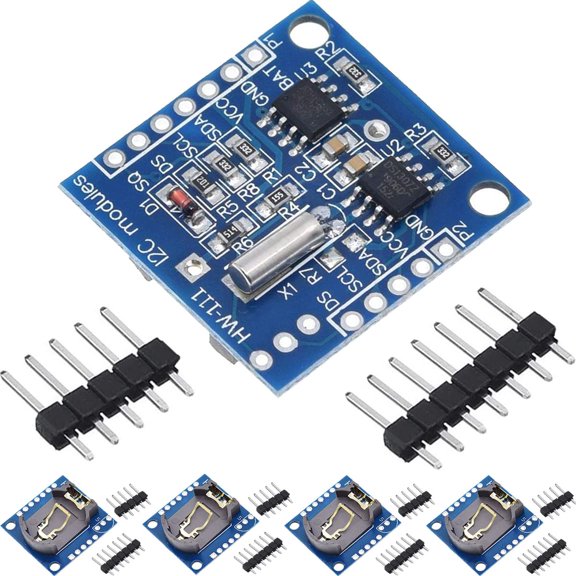 5PCS I2C RTC Module DS1307 with 24C32 Memory for Microcontroller Projects