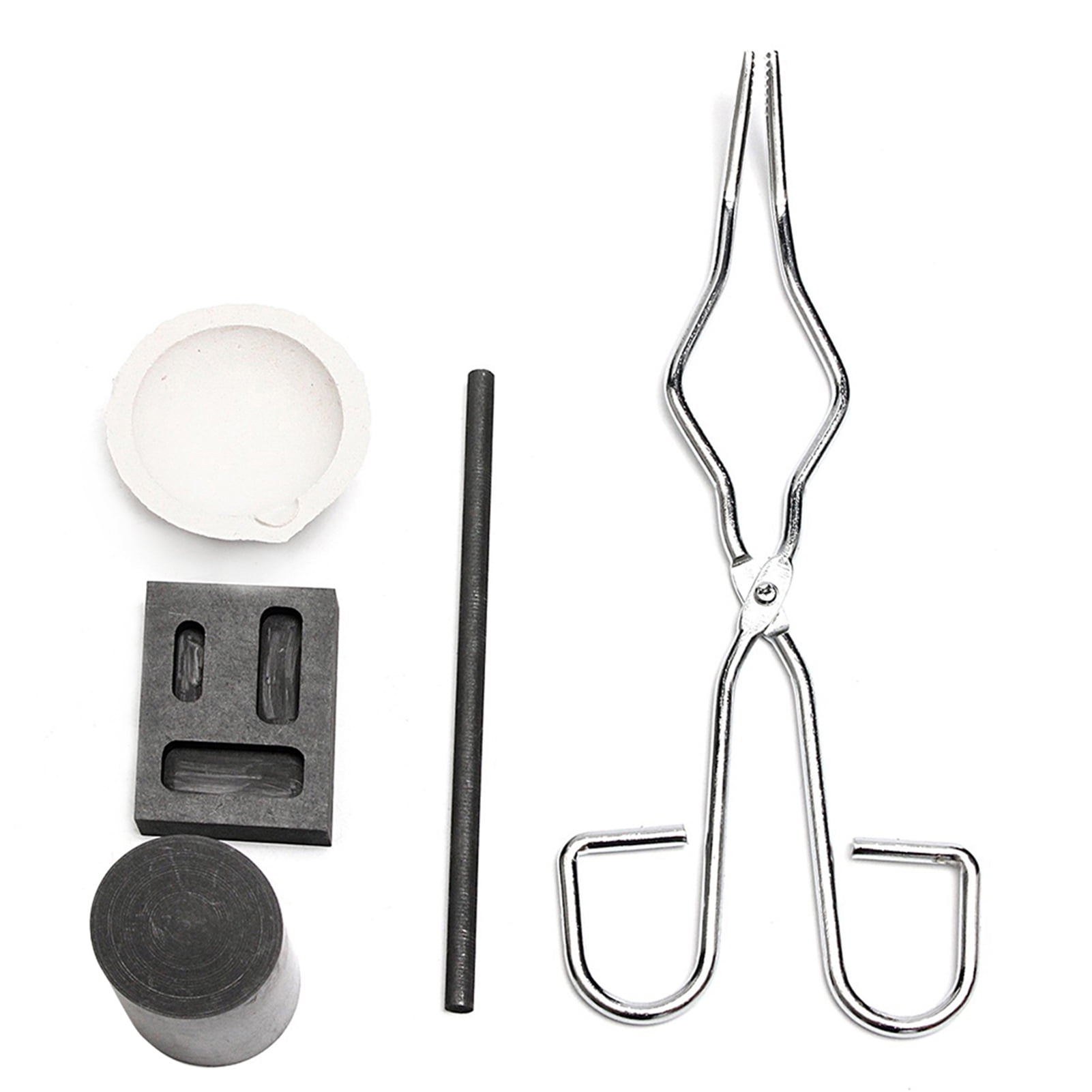  Jewelry Smelting Gold Silver Set Kit Ceramic Foundry Crucible  Tongs Flux 17A : Arts, Crafts & Sewing