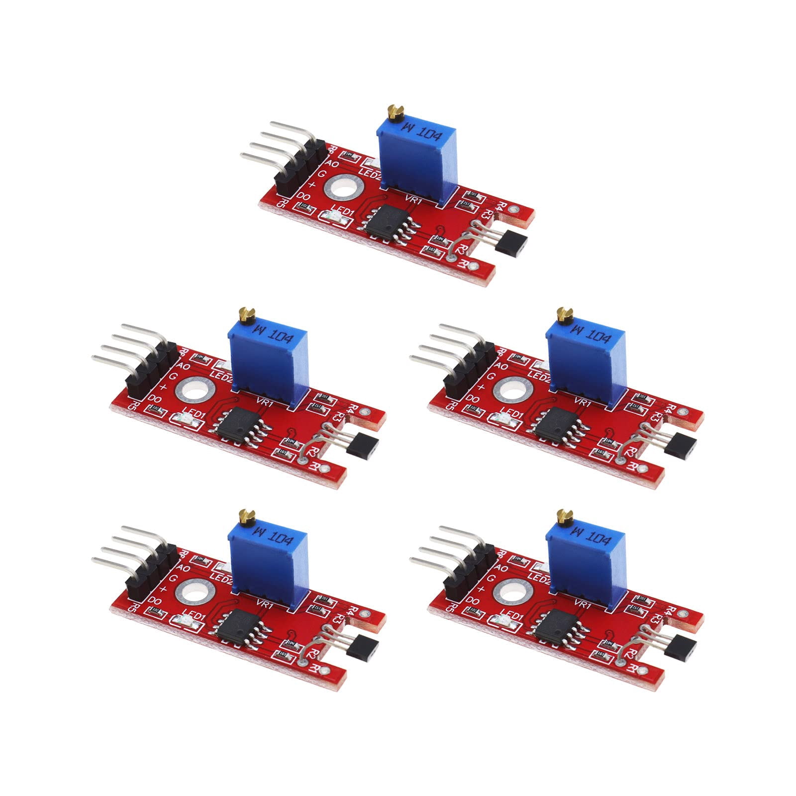 5PCS KY-024 Linear Magnetic Hall Effect Sensor Module Compatible with ...
