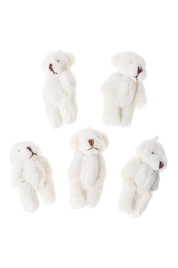 5PCS Kawaii Small Bears Plush Soft Toys Pearl Velvet Dolls Gifts Mini Teddy Bear