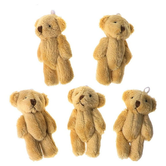 5PCS Kawaii Small Bears Plush Soft Toys Pearl Velvet Dolls Gifts Mini Teddy Bear