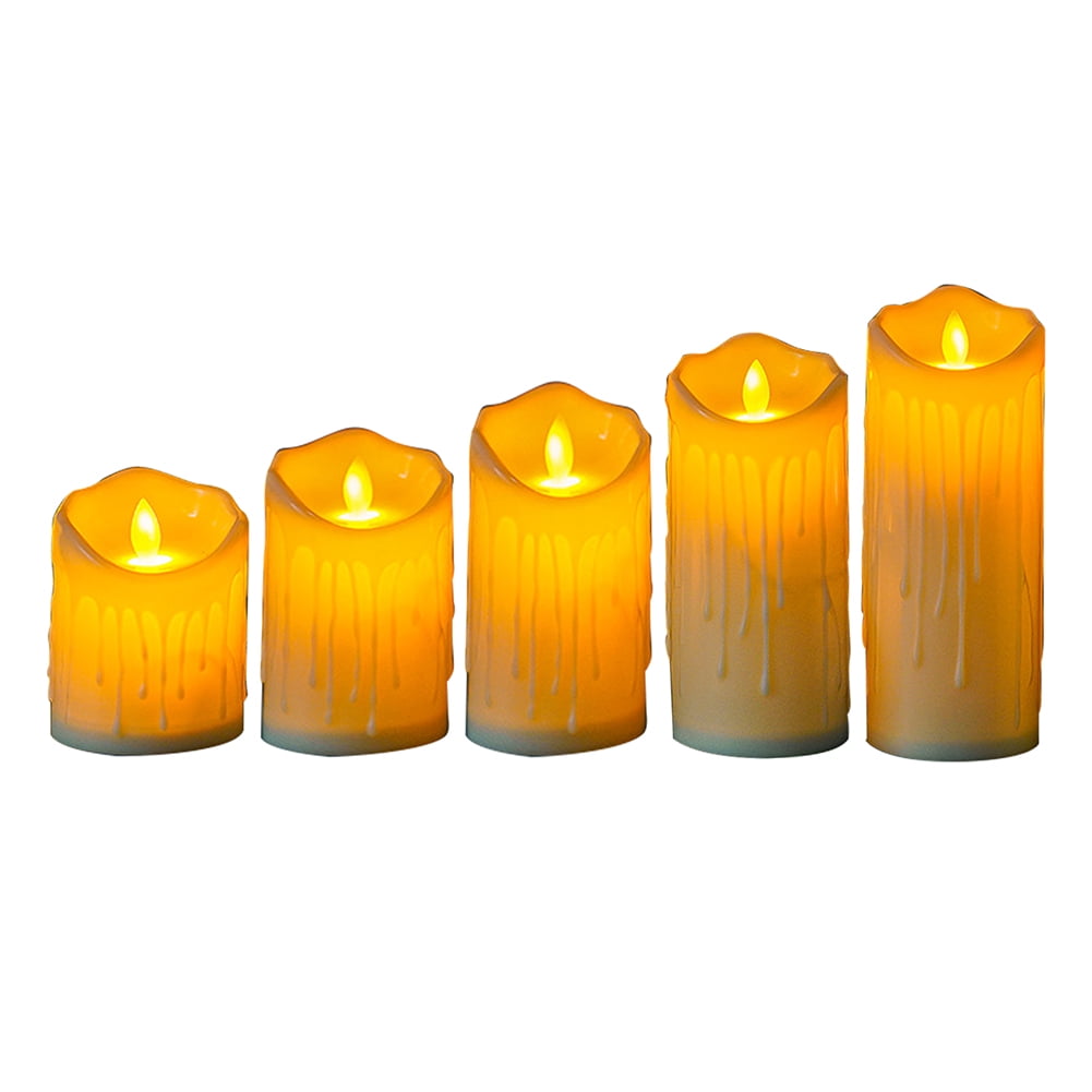 5PCS LED Candles Light Battery Operated Flameless Votive Candles for