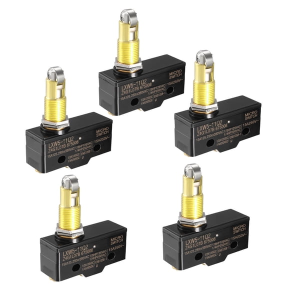 5PCS LXW5-11Q2 1NO + 1NC Panel Mount Roller Plunger Micro Switches