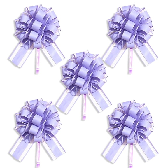 5PCS Large 6 Inches Pull Bows for Gift Wrapping Party Wedding Ribbon Bows for Wrapping Boxes,Flower Decorations,Day Gift Decorations