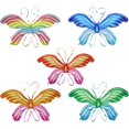 thumbnail image 1 of 5PCS Large Butterfly Balloons,Fairy Wings Foils Balloons, Blue Rainbow Wings Balloons for Kids Birthday Party Fairy Costume Carnival Party Decor, Children Christmas Halloween Cosplay, 1 of 7