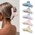 thumbnail image 1 of 5PCS Large Claw Hair Clips for Thick Hair Big Fuzzy Hair Clips for Women Nonslip Strong Hold Hair Claw Clip, 1 of 7