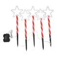 5PCS Led for Solar Star Lights Ground Plug Christmas Day Lawn Ground