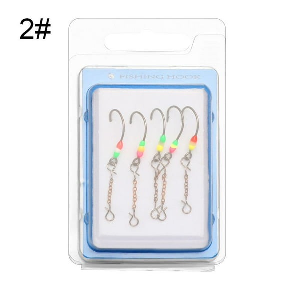 5PCS/Lot 2021 2# 4# 6# Hook Artificial AD-Sharp Ice Fishing hook Winter Bait Lead Hard Hook 2#