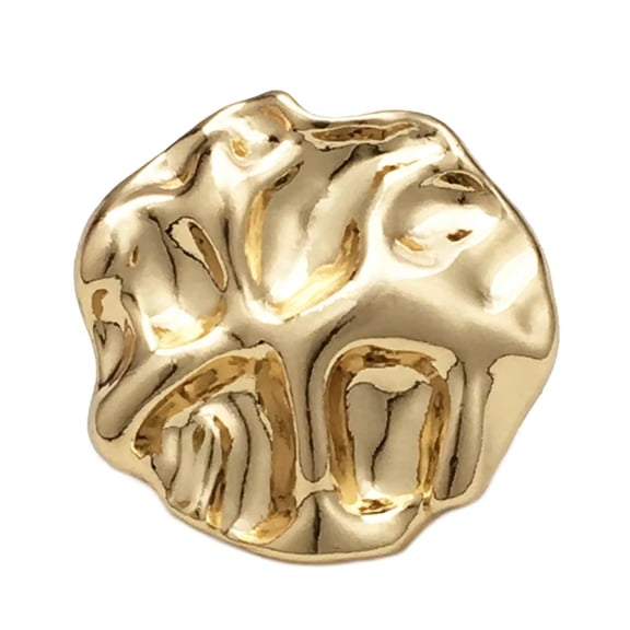 5PCS/Lot Gold Irregular Metal Button Rose Embossed Face Suit Sweater Sewing Button Accessories