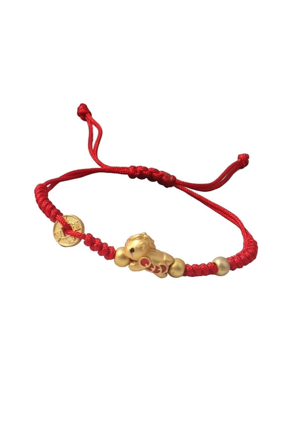 5PCS Lucky Horse Red String Bracelet, Chinese Horse Sign Woven Bracelet, Adjustable Lucky Horses Amulet Bracelets Red Rope Wristband Jewelry Gifts for Women Men