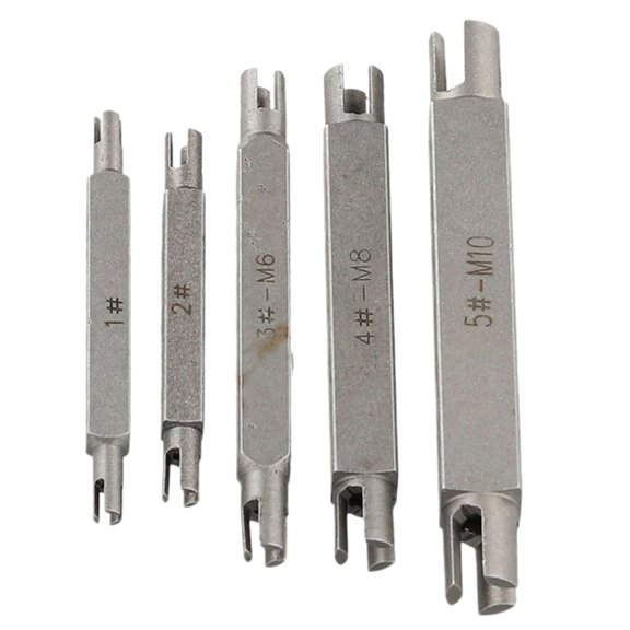 5PCS M10 Screw Tap Extractor Set - Double Head Hex Extractor for Broken Screws
