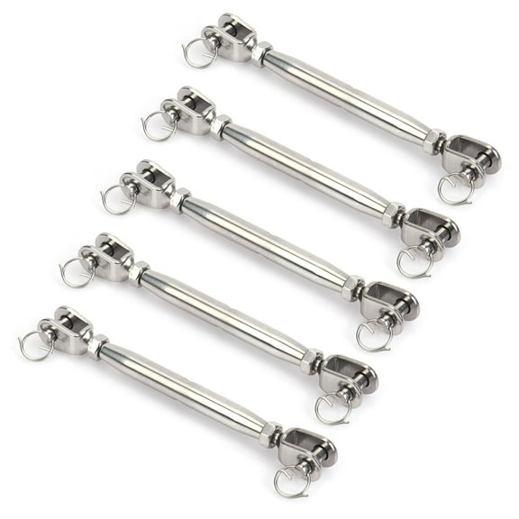 5PCS M6Stainless Steel Turnbuckles Cable Tensioner for Safe Rope and Paint Exhibition Display,