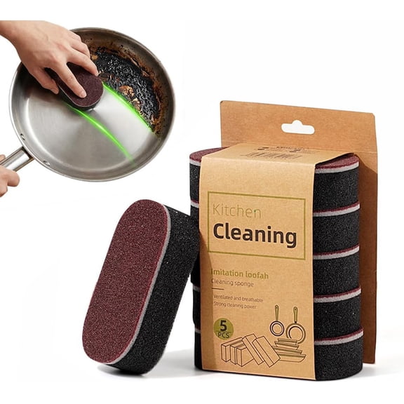 5PCS Magic Cleaning Sponges Eraser, Multi-Functional Non Scratch Scrub Sponge for Kitchen Bathroom Wall Floor Sink Tub Stain Removal(wxx)