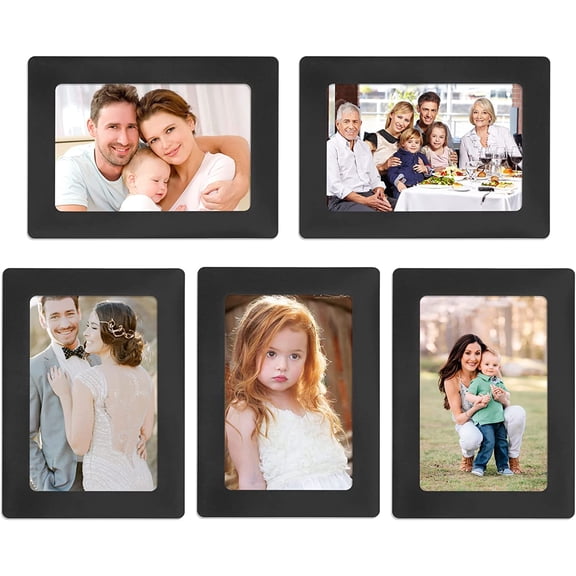 5PCS Magnetic Photo Frames, Refrigerator Magnets Hold 3.5x5 Inches Picture for Home Office School Lock Storage
