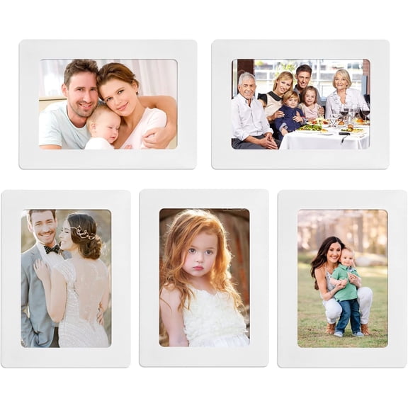 5PCS Magnetic Photo Frames, Refrigerator Magnets Hold 5x7 Inches Picture for Home Office School Lock Storage