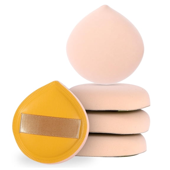 5PCS Make up Sponges, Makeup Foundation Sponge, Setting Powder Sponge Puff Cushion Foundation Sponge, Teardrop Design Latex Free Sponges for Concealer, Beauty Blending Tool(Green)