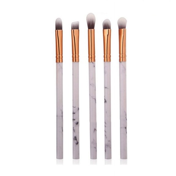 5PCS Marble Texture Makeup Brush Set - Foundation Concealer Powder Eyeshadow Eyebrow Brush Kit, Make Up Brushes Set, Makeup Brushes & Tools, Professional Makeup Brush Set Travel Ready, Holiday Gift