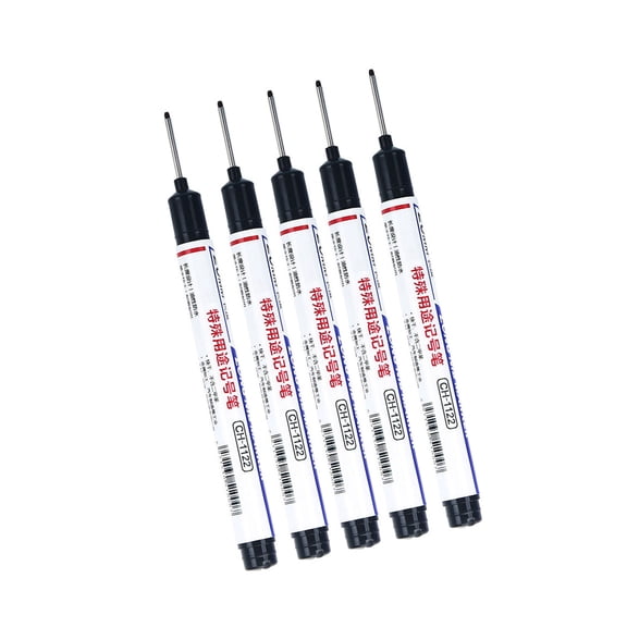 5PCS Marking Pen Plastic Construction Markers Suitable for Precise Drilling Alignment on Metal Glass Surfaces