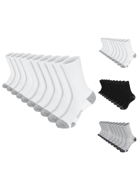 5PCS Men's Cotton Over The Calf Socks, Sweat Absorbing Breathable, Solid Standard Thickness Athletic Socks, Cold Hand Wash Long Socks for Running Outdoor Daily | TruHer,White Free Size
